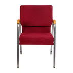 Chaise d'église empilable avec accoudoirs en bois, modèle 21W