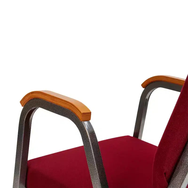 Chaise d'église empilable avec accoudoirs en bois, modèle 21W