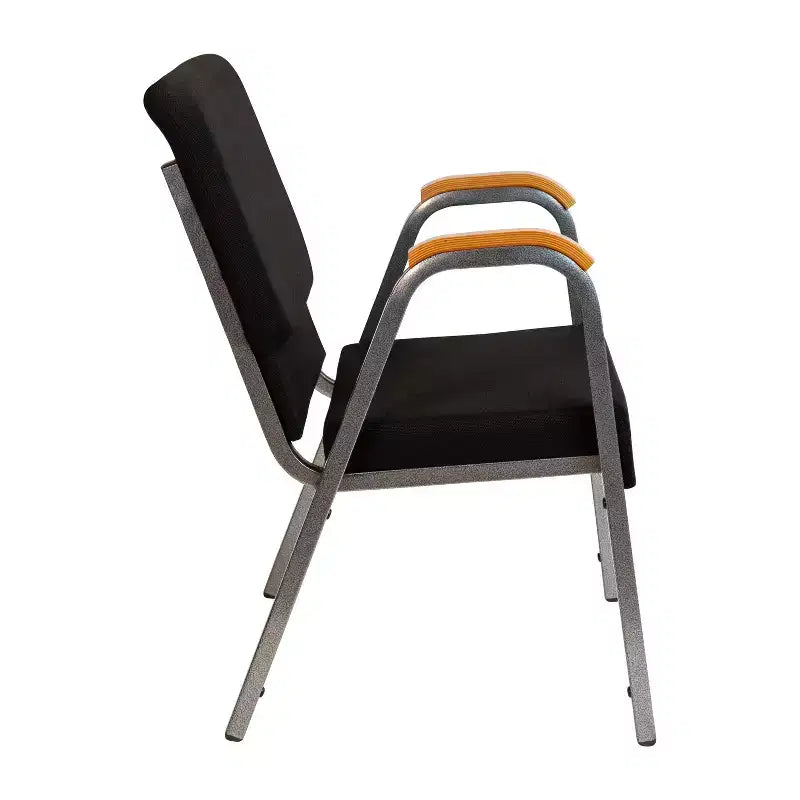 Chaise d'église empilable avec accoudoirs en bois, modèle 21W