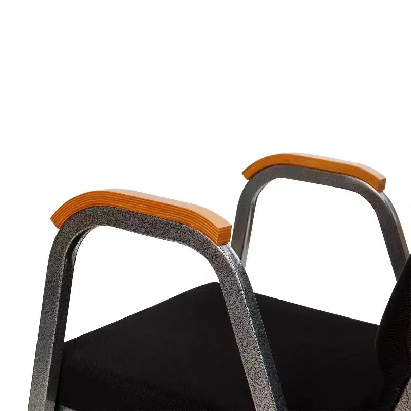 Chaise d'église empilable avec accoudoirs en bois, modèle 21W