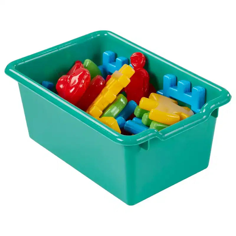 Vestiaire enfant 5 sections avec banc et 5 bacs de rangement à façade évidée