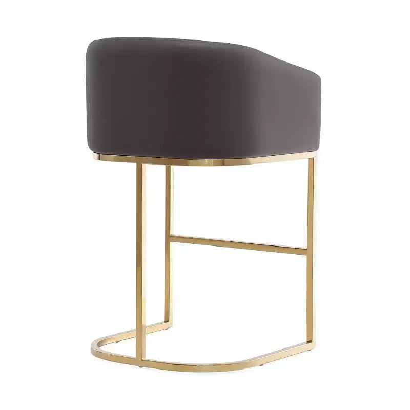 Tabouret de bar rembourré en acier inoxydable