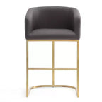 Tabouret de bar rembourré en acier inoxydable