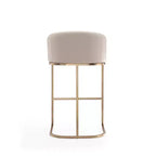 Tabouret de bar rembourré en acier inoxydable