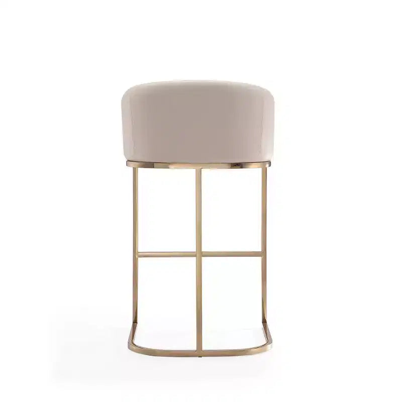 Tabouret de bar rembourré en acier inoxydable