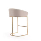 Tabouret de bar rembourré en acier inoxydable