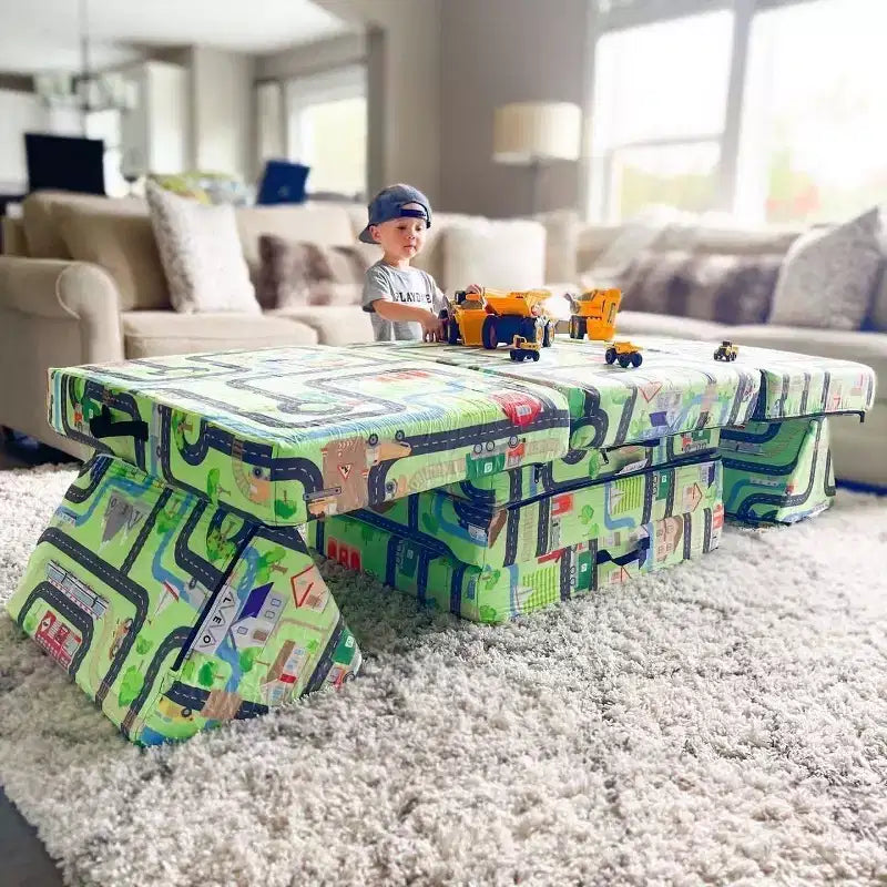 Tapis de jeu convertible en canapé et transat