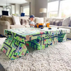 Tapis de jeu convertible en canapé et transat